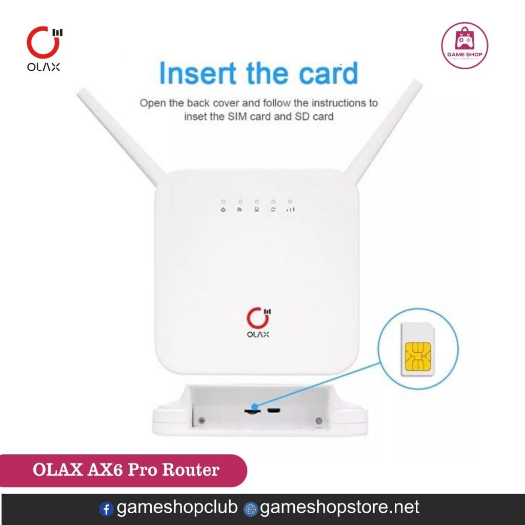 "OLAX AX6 Pro 4G LTE WiFi Router with SIM Slot – 4000mAh Battery" "Buy OLAX AX6 Pro WiFi Router in Bangladesh – GAMESHOP" "High-Speed Portable 4G LTE Router for 32 Users – OLAX AX6 Pro"